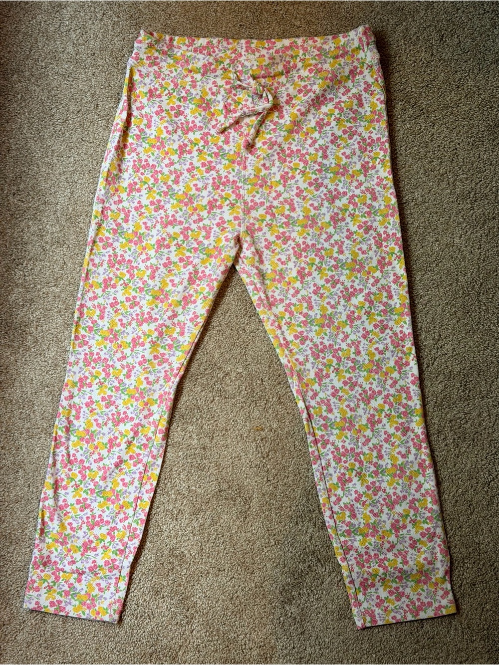 LoveShackFancy Brently Slim Pant Fruity Punch Ditsy Floral Print Size Large